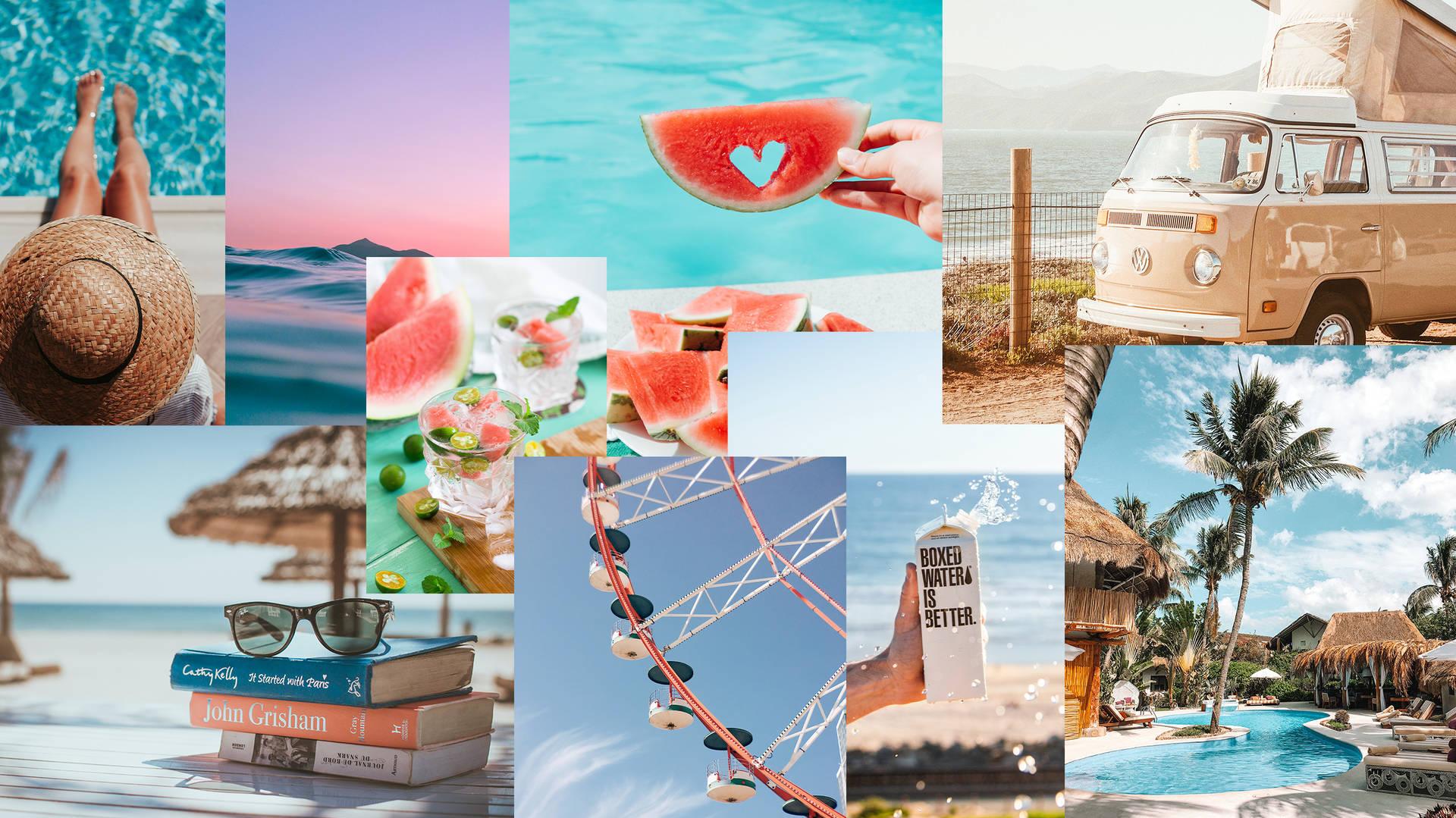 Summer Aesthetic Collage Wallpaper