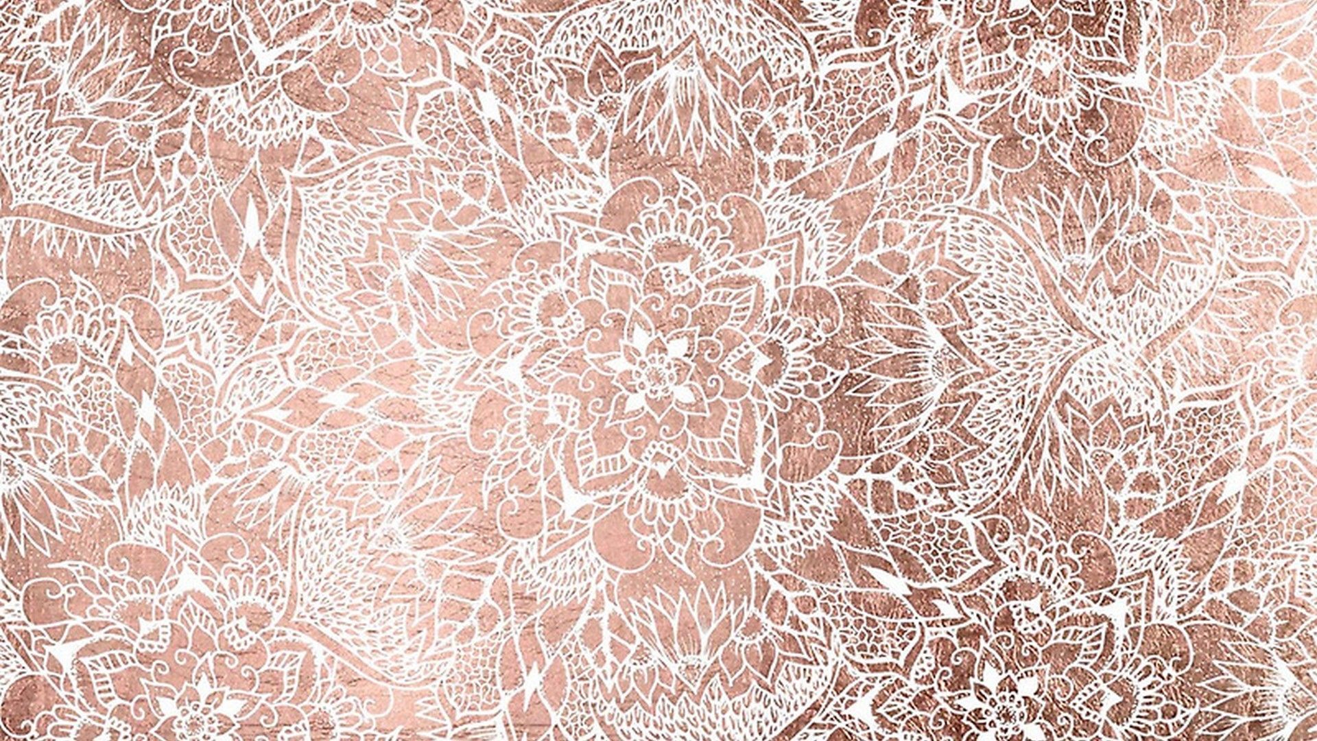 Rose Gold Aesthetic Computer Background Wallpaper