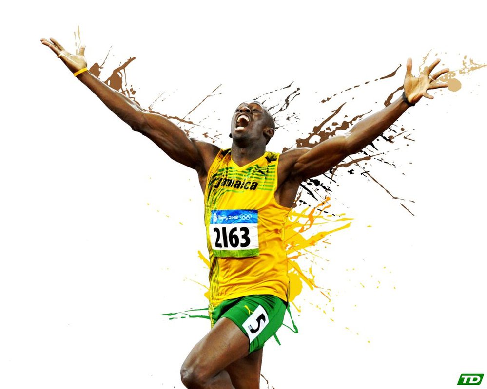 Usain Bolt Paint Splatter Wallpaper By Timdallinger