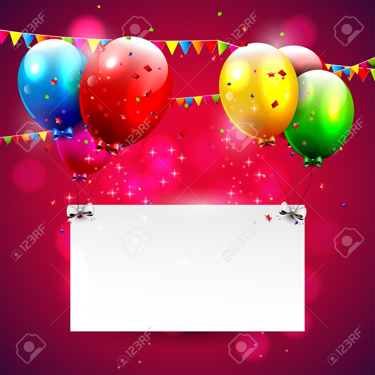 Modern Red BirtHDay Background With Place For Text Royalty