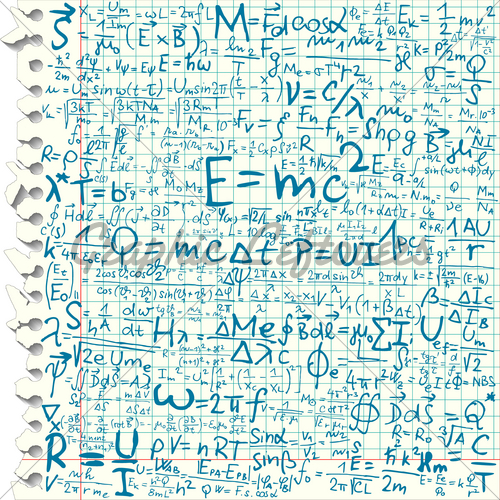 Physics Equations Wallpaper Physical formula on squared