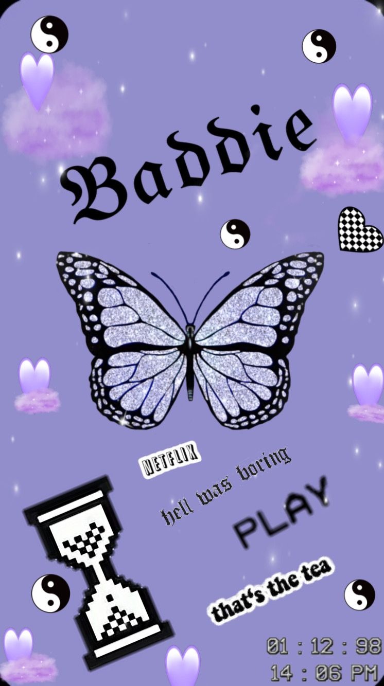 Baddie iPhone Wallpaper Girly Butterfly