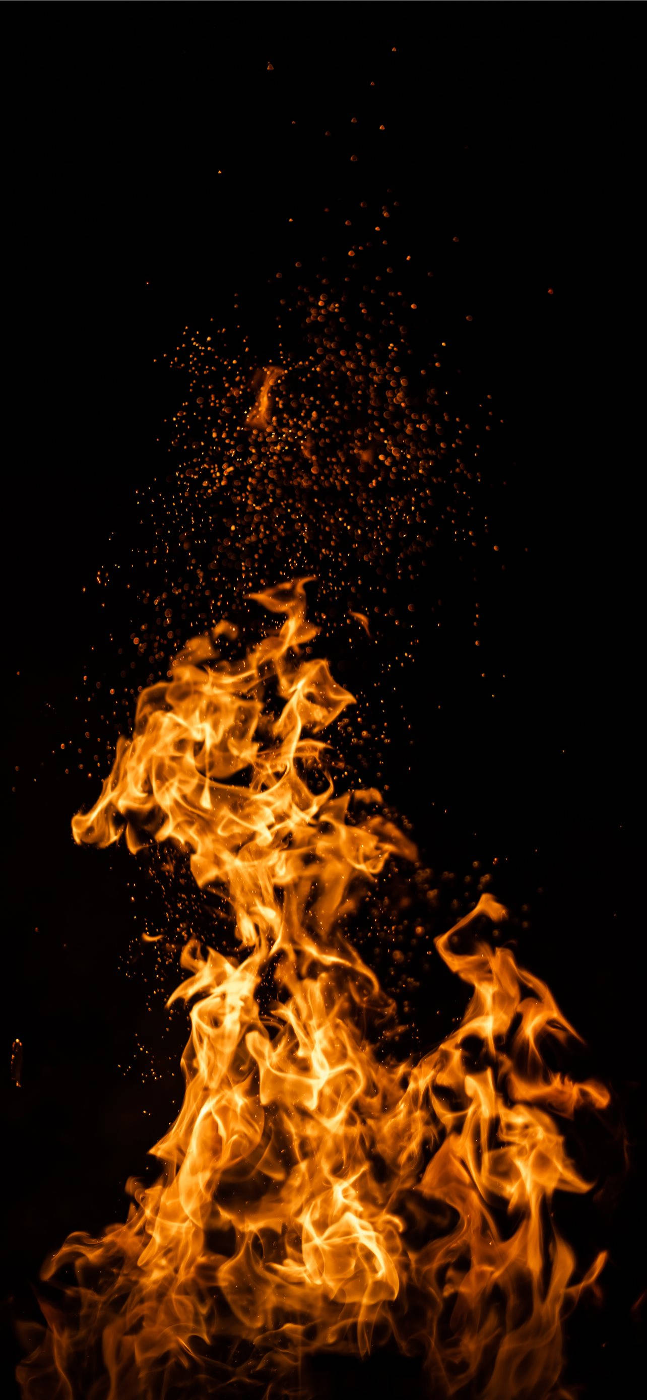 iPhone Scattered Fire Sparks Wallpaper