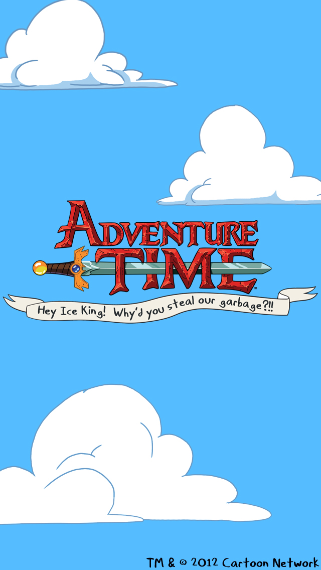 Adventure Time Logo iPhone 5 Wallpaper 640x1136
