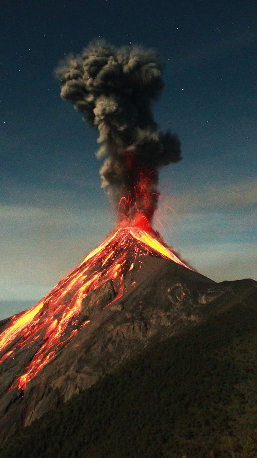 Guatemala Volcano Eruption iPhone Wallpaper Top