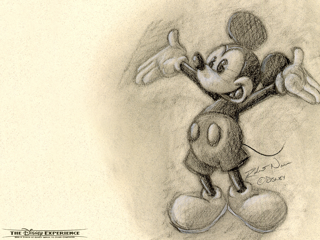 Mickey & Minnie sketch Wallpaper – Lionheart Wallpaper
