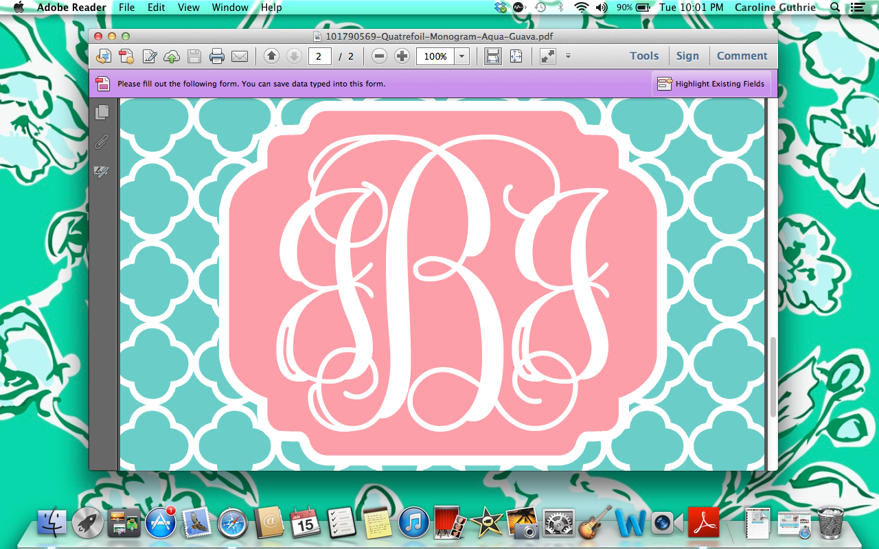 Create Monogrammed iPhone Wallpapers In 10 Easy Steps Sweet Southern