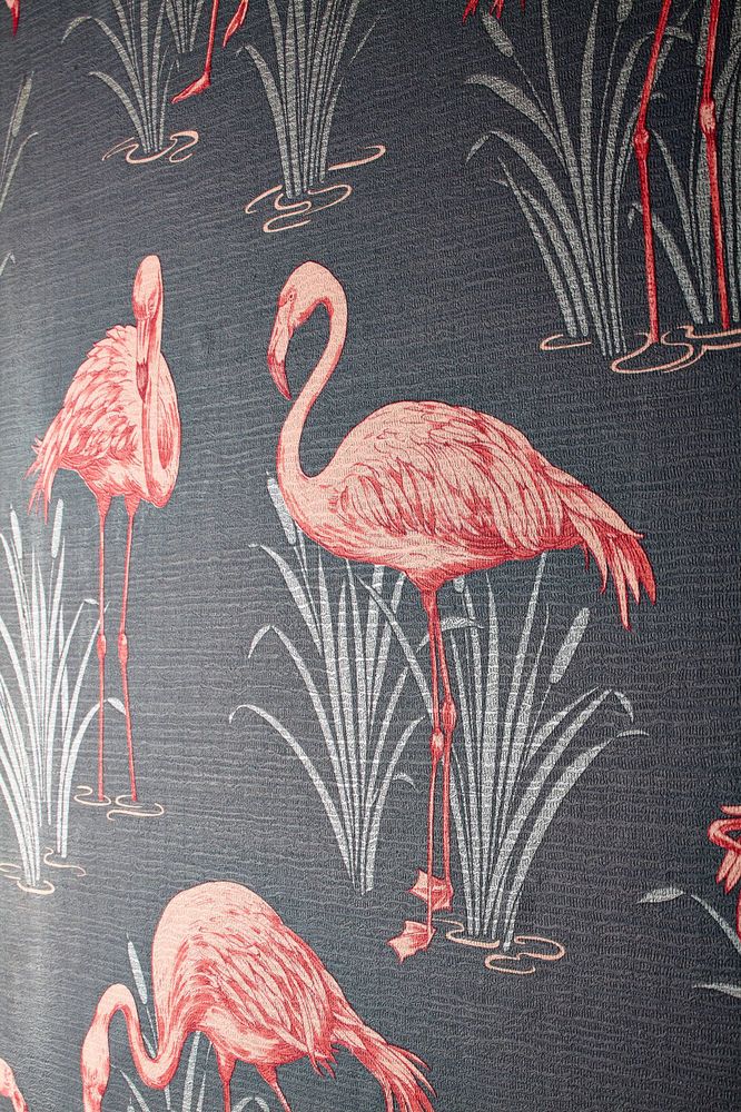Lagoon Coral Grey Flamingo Wallpaper By Arthouse Vintage