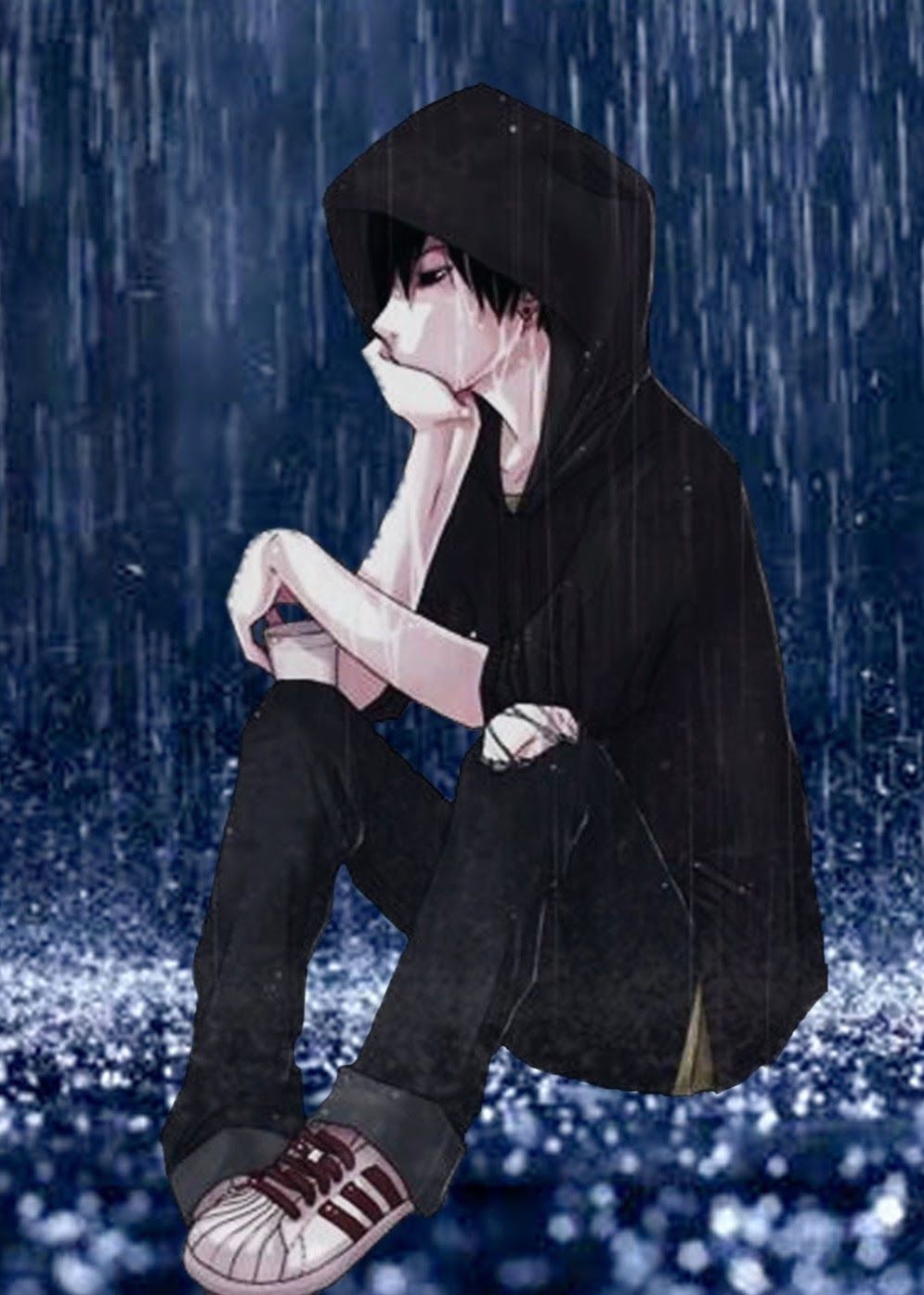 Image Result For Sad Anime Boy Crying In The Rain Alone Wallpaper