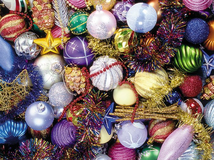 Christmas Trees Decoration Wallpaper Colorful