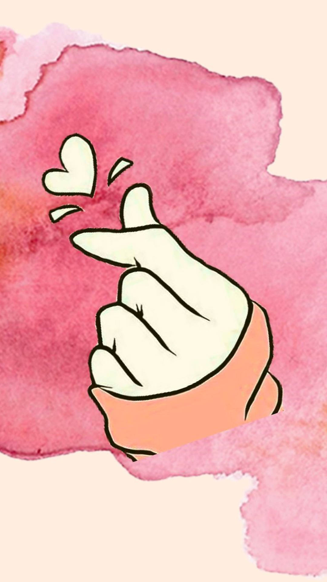 Korean Finger Heart Wallpaper