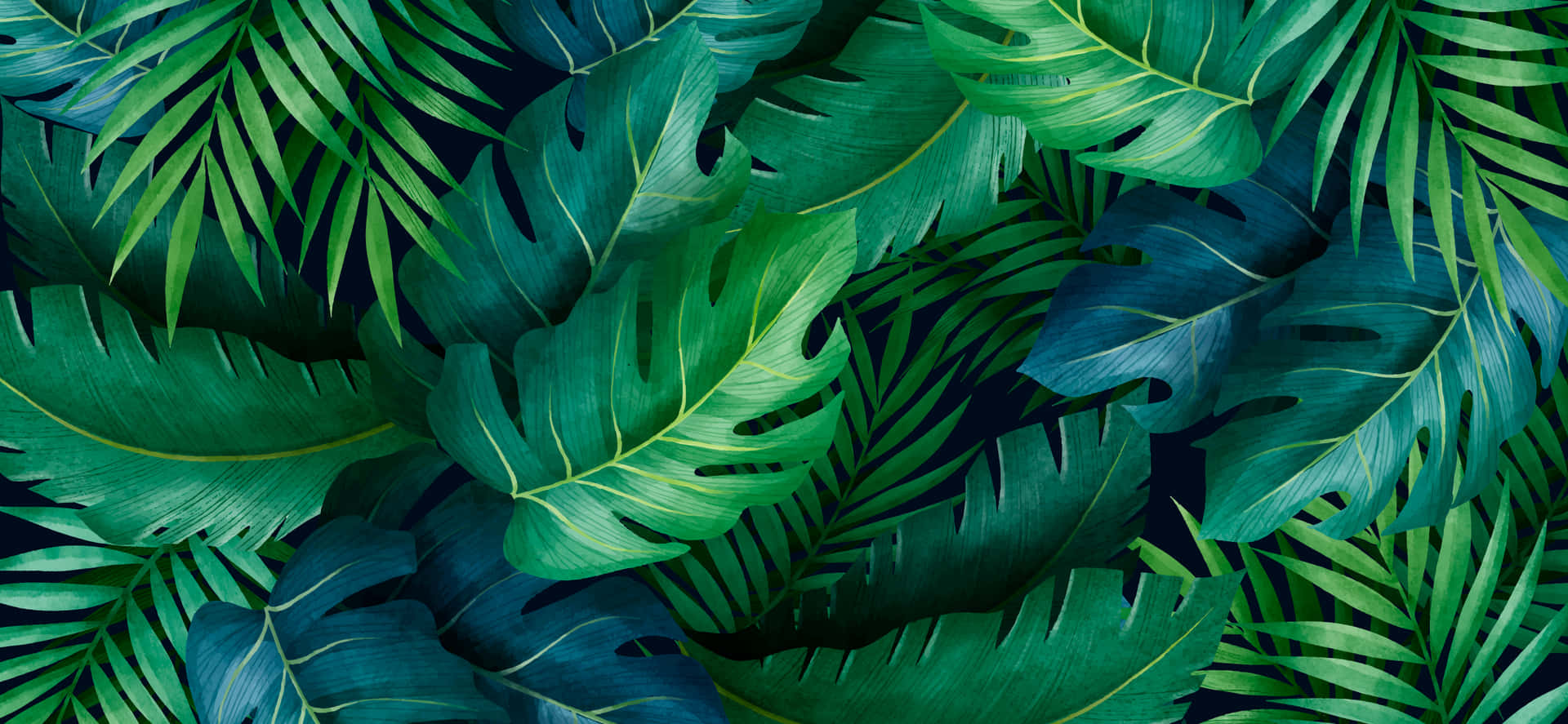 Tropical Leaves Desktop Wallpaper