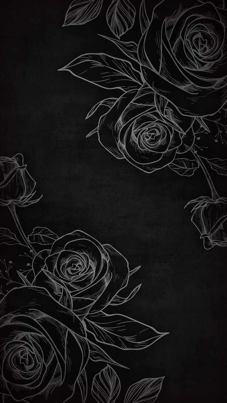 Black Rose Art iPhone Wallpaper