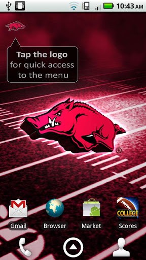 Bigger Arkansas Razorbacks Wallpaper For Android Screenshot
