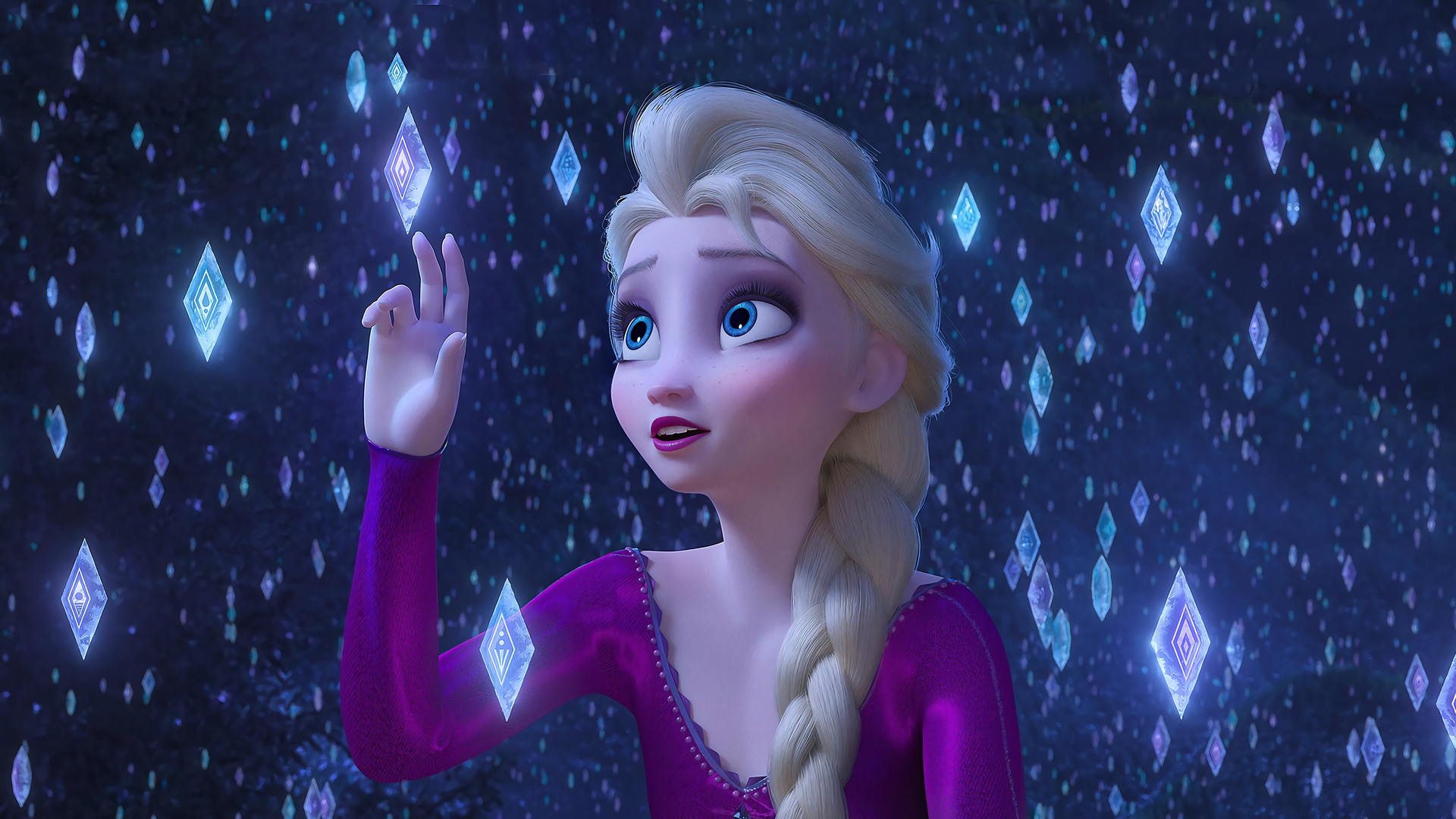 Frozen Elsa Snowflakes 4k Wallpaper