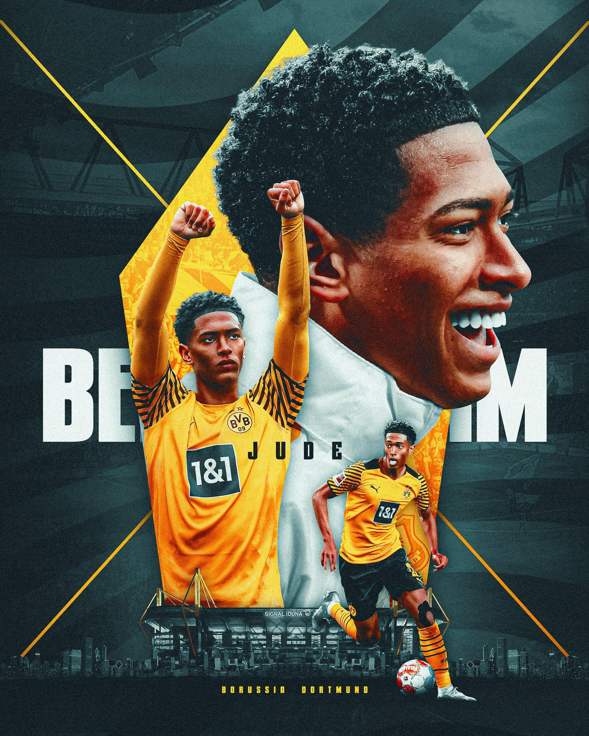 Jude Bellingham Borussia Dortmund Psd Graphic Design Adobe