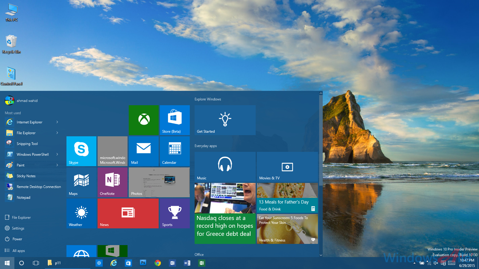 The New Desktop Wallpaper From Windows Build In HD