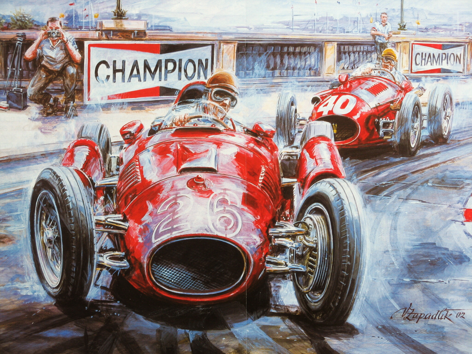 Vintage Race Cars Art Photo Of Phombo