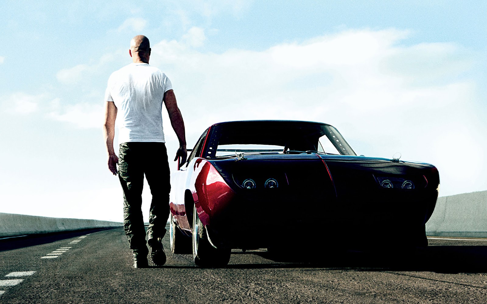 Vin Diesel walking away from his Dodge Charger in Fast and Furious