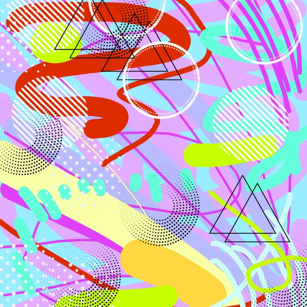 Background 90s Style Design Art Bright Color Colorful Wallpaper