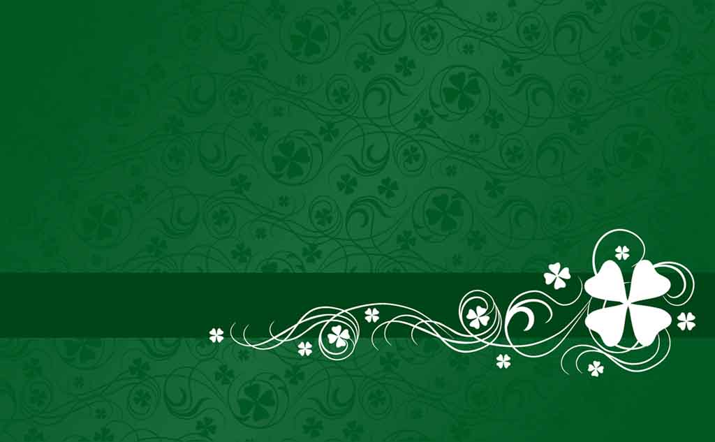 Shamrock On Green Abstract Pattern Powerpoint Background Available In