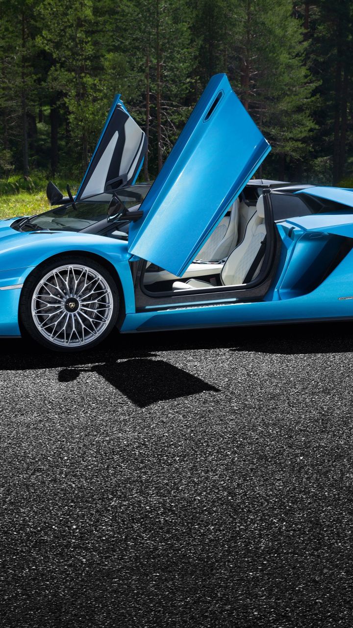 Open Doors Lamborghini Aventador S Wallpaper Car