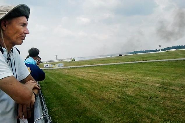 Whiotv Onlooker Reacts As Smoke Rises In The Background After