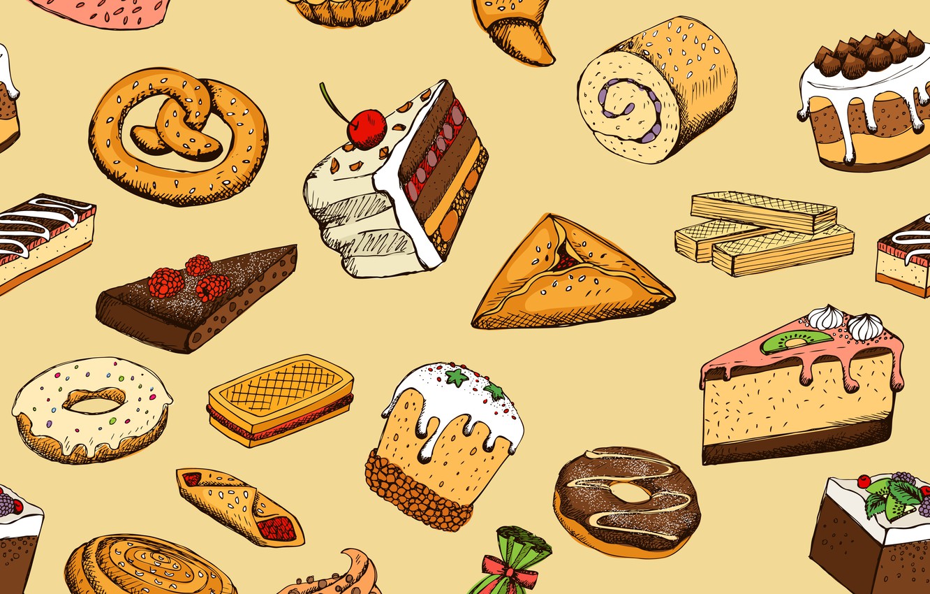 Wallpaper Background Food Texture Dessert Sweet Pastries