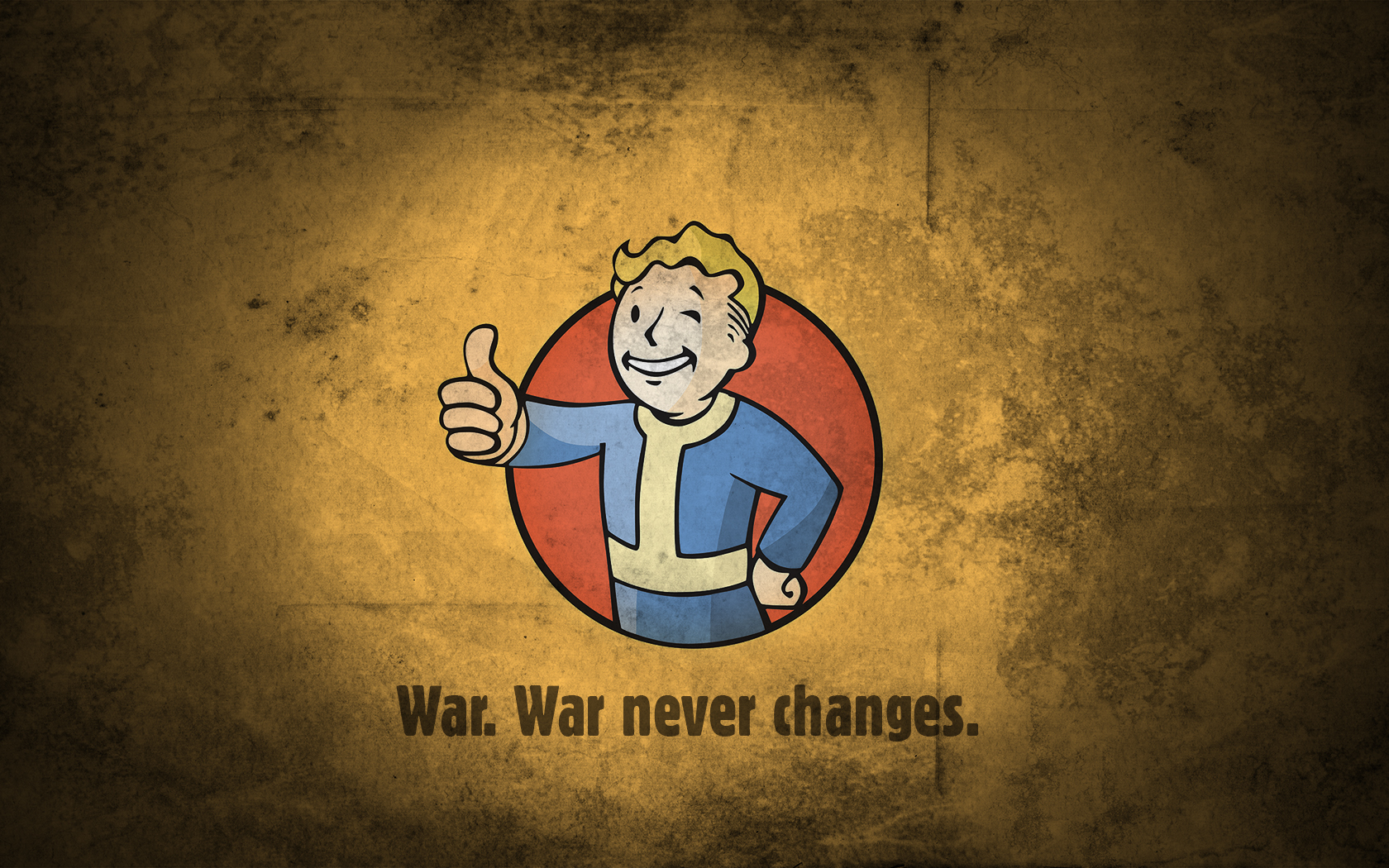Fallout Vault Boy War Never Changes Wallpaper And