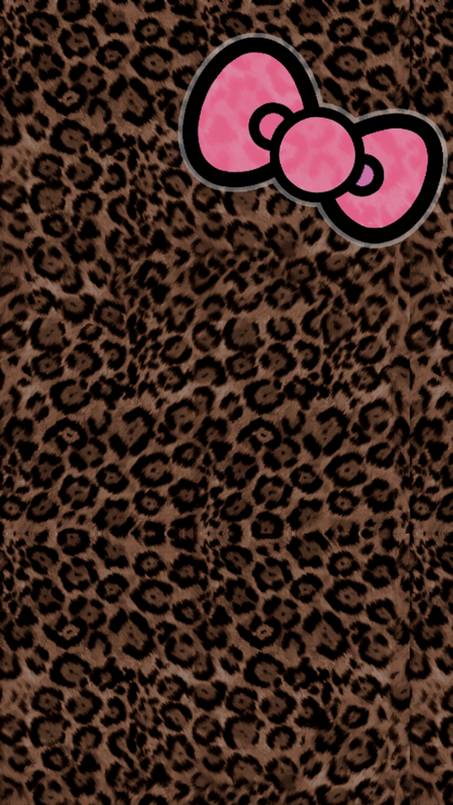 Leopard Print Hello Kitty Wallpaper We Heart It