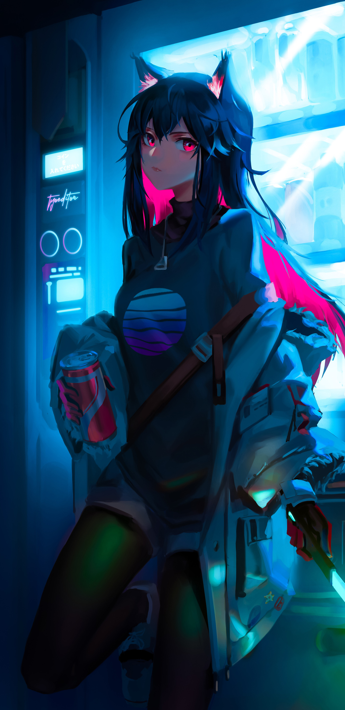 Cyber Anime Girl 4k Samsung Galaxy Note S9 S8 QHD Wallpaper
