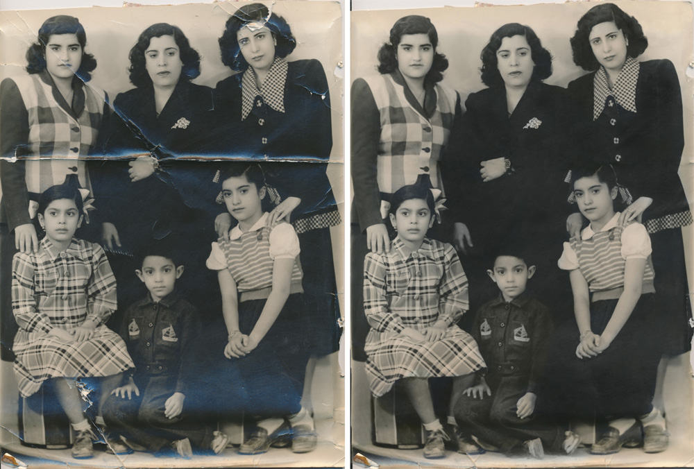retouch old photo fix damaged photo old cracked picture restore old