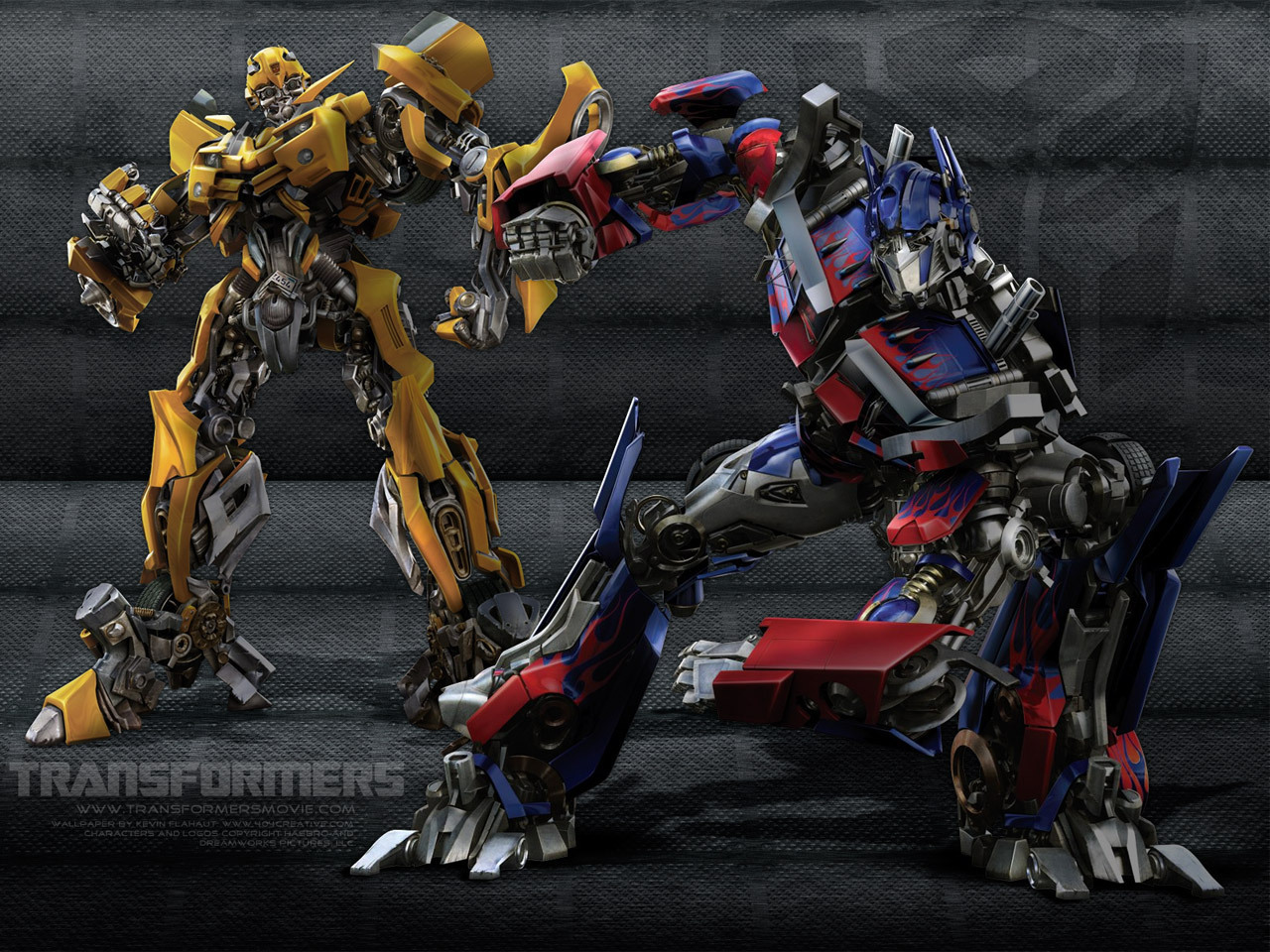 Transformers Optimus And Bumble Bee Hd Wallpaper