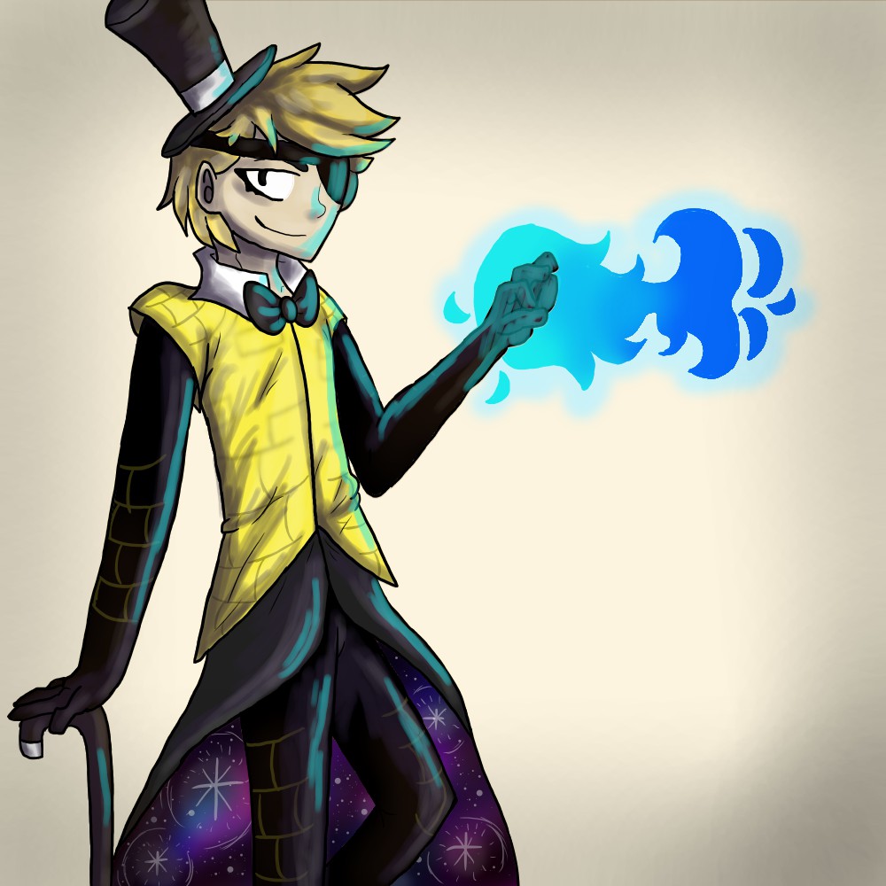 Bill Cipher human by KatieWolf55 on