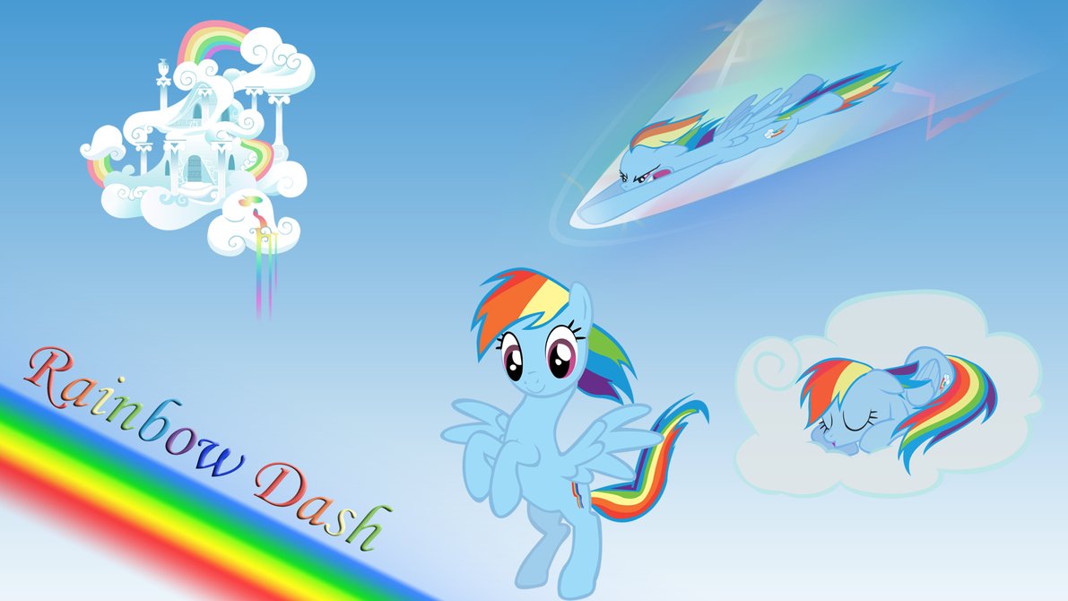 Mlp Fim Rainbow Dash Wallpaper By Apoljak