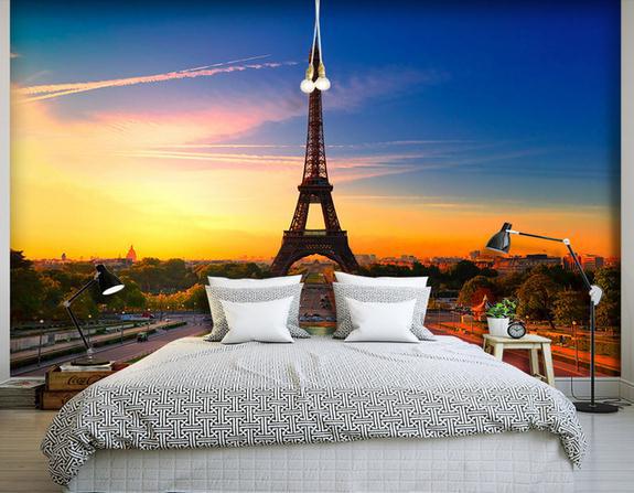 Wallpaper Natural Landscape Eiffel Tower In Paris Mural Wall