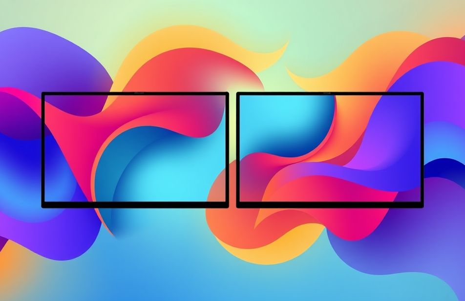 Abstract Dual Monitor Wallpaper