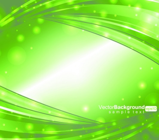 Bright Green Waves Background Vector Titanui