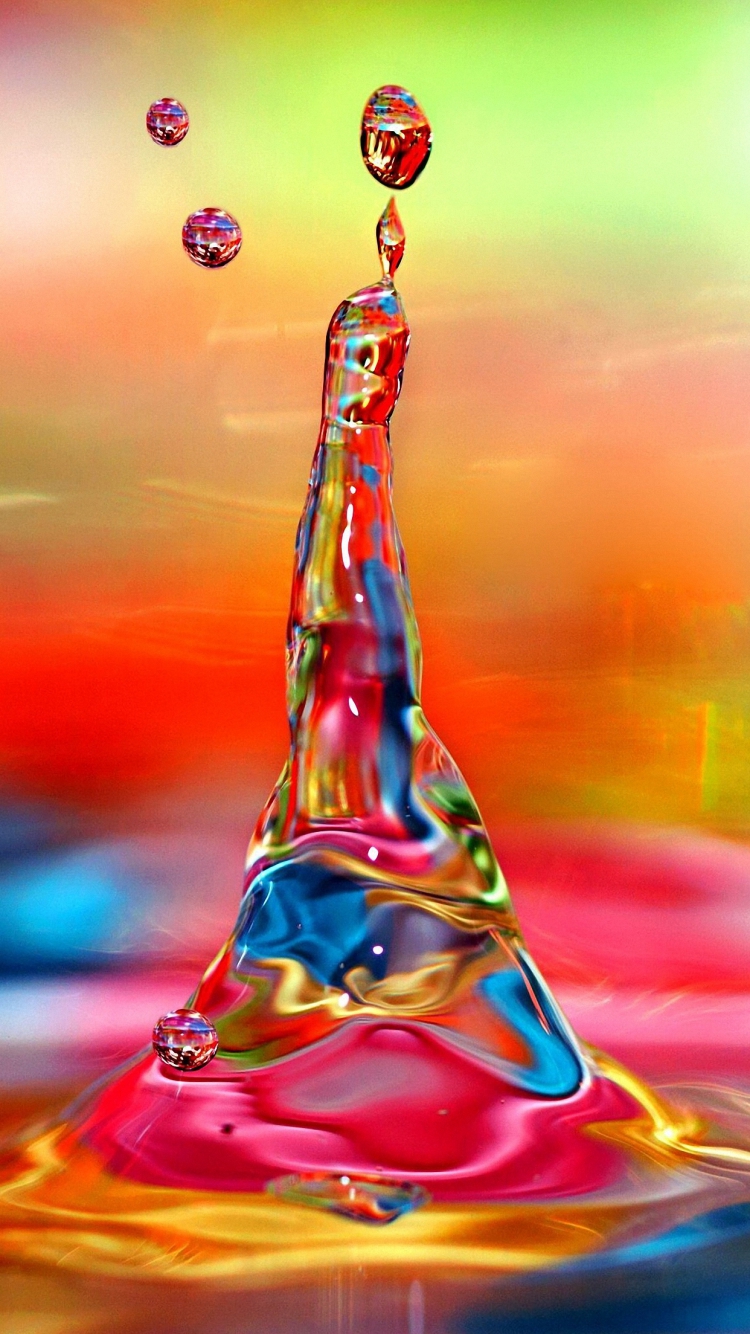 HD Colorful Water Drop iPhone Wallpaper
