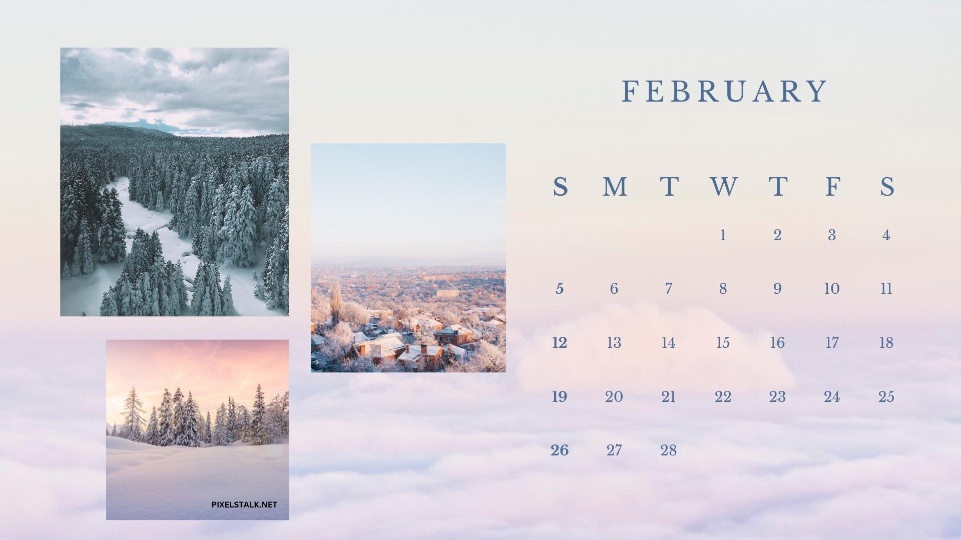 February 2023 Calendar Desktop Wallpapers