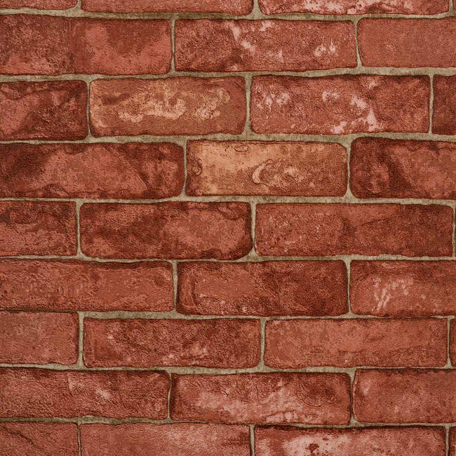 Burgundy Rn1032 Rustic Brick Wallpaper Country Primitive