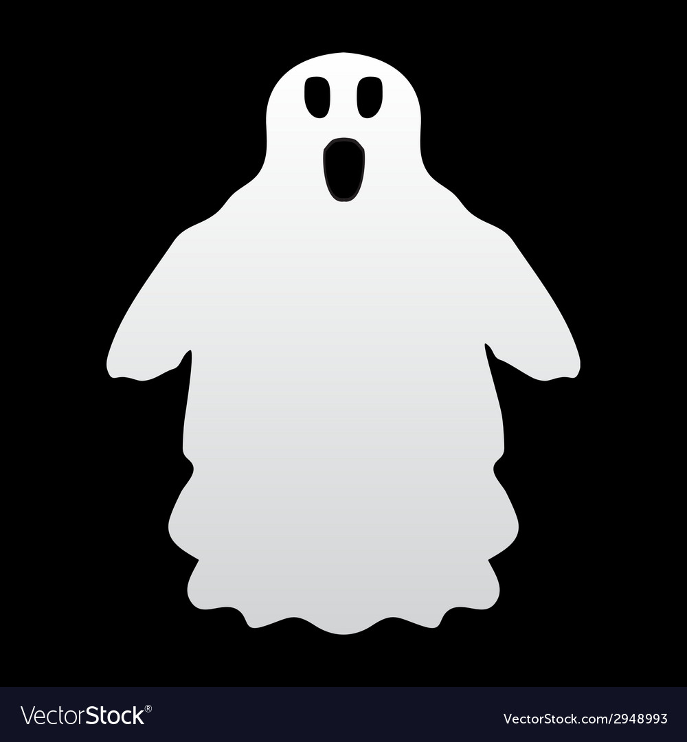 Ghost On A Black Background Royalty Vector Image