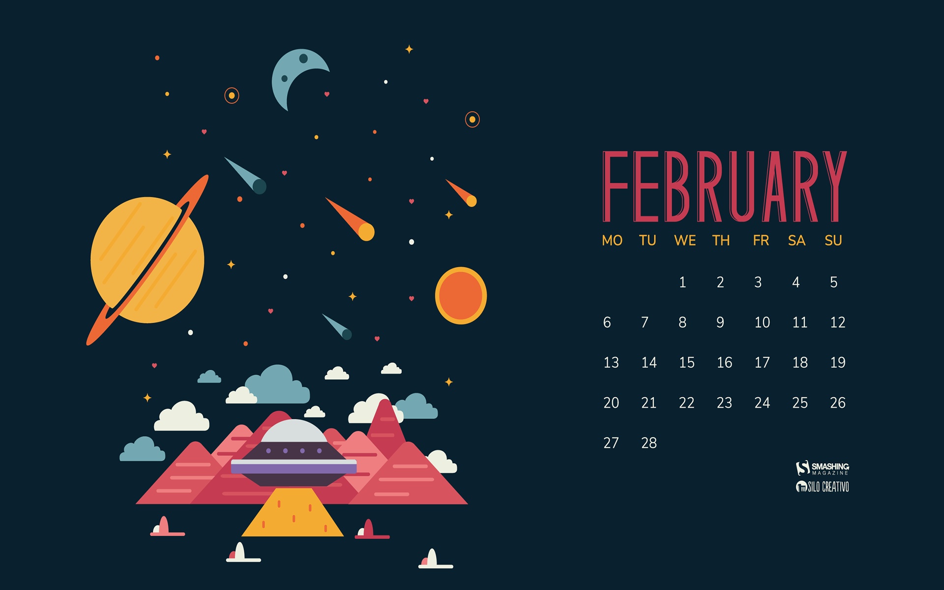 Month Year Calendar Wallpaper February Desktop