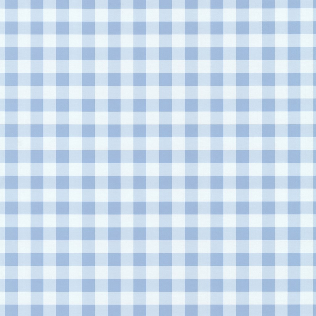 Playground Sky Blue White Gingham Check Wallpaper by PS