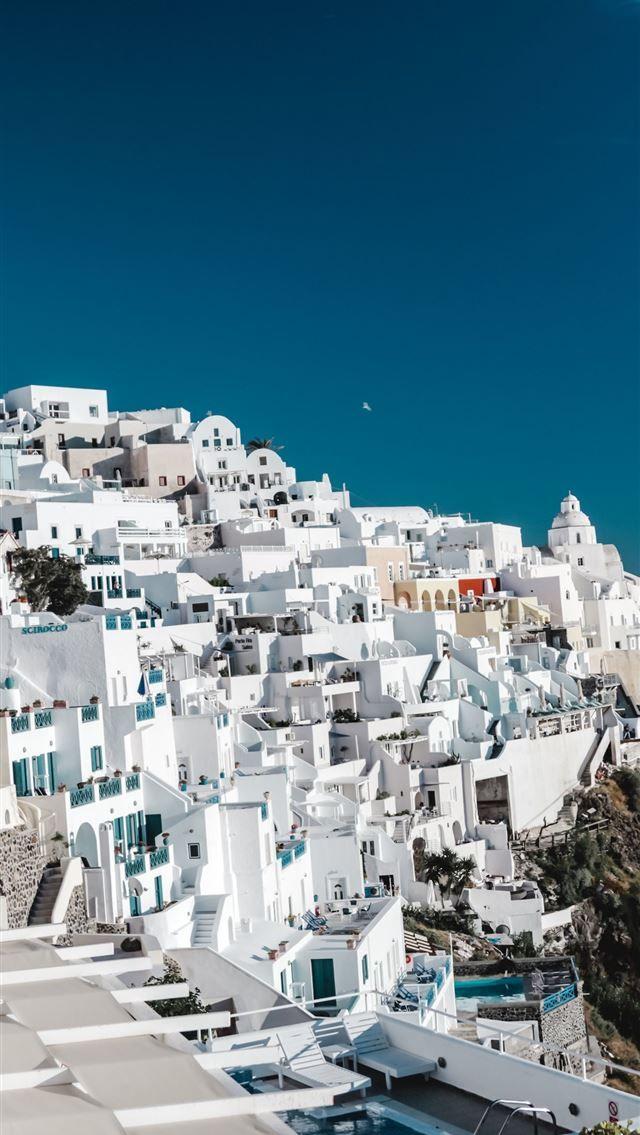 Santorini Greece Travel iPhone Wallpaper