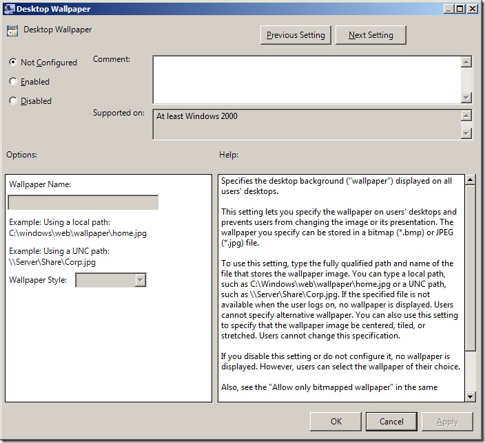 Group Policy settings of the Week 12 Prevent changing desktop