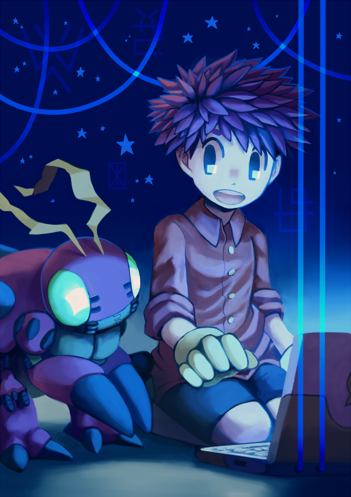 Izzy And Tentomon Digimon Digital Monsters