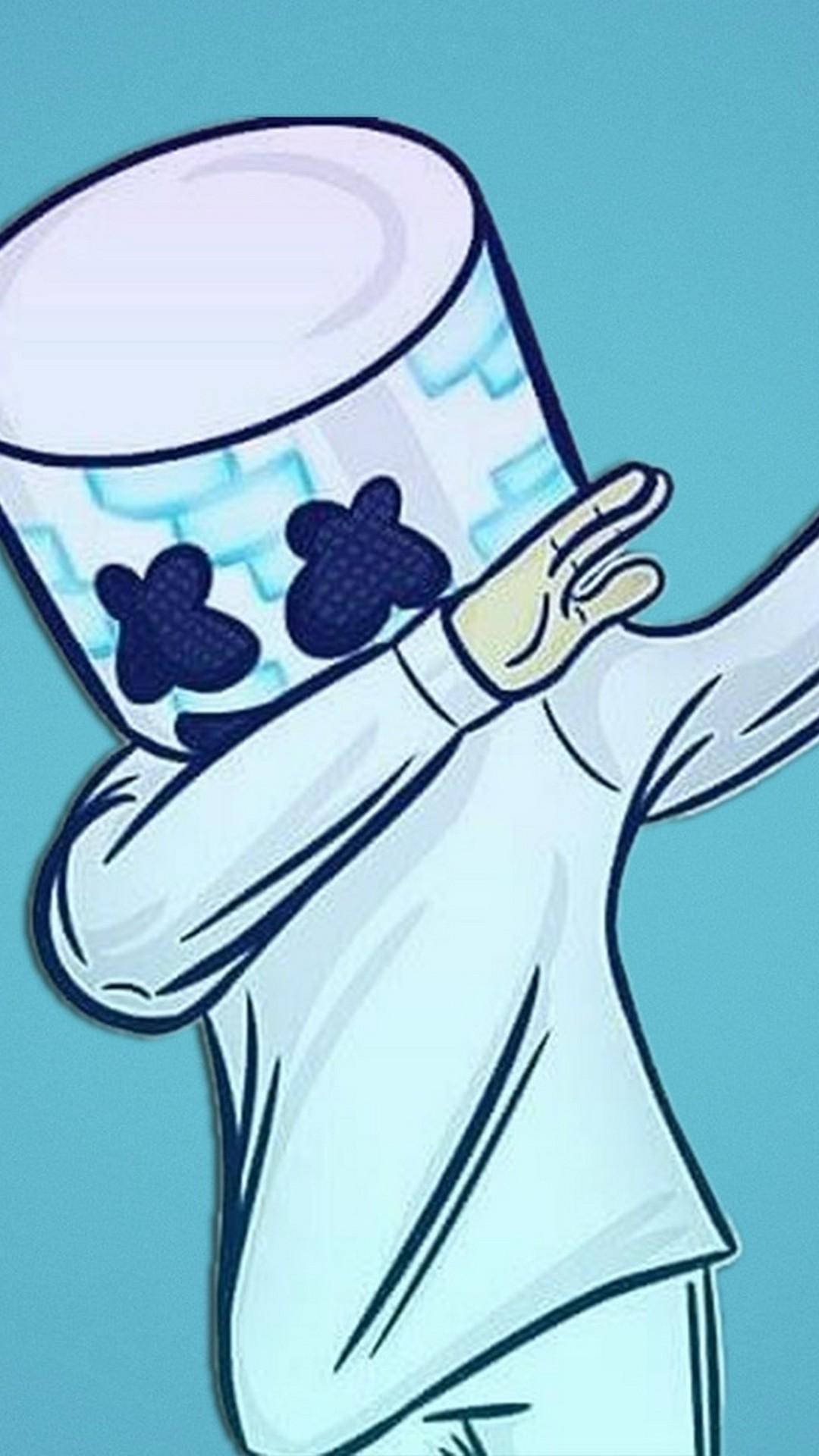 Marshmello iPhone Dab Gesture Art Wallpaper