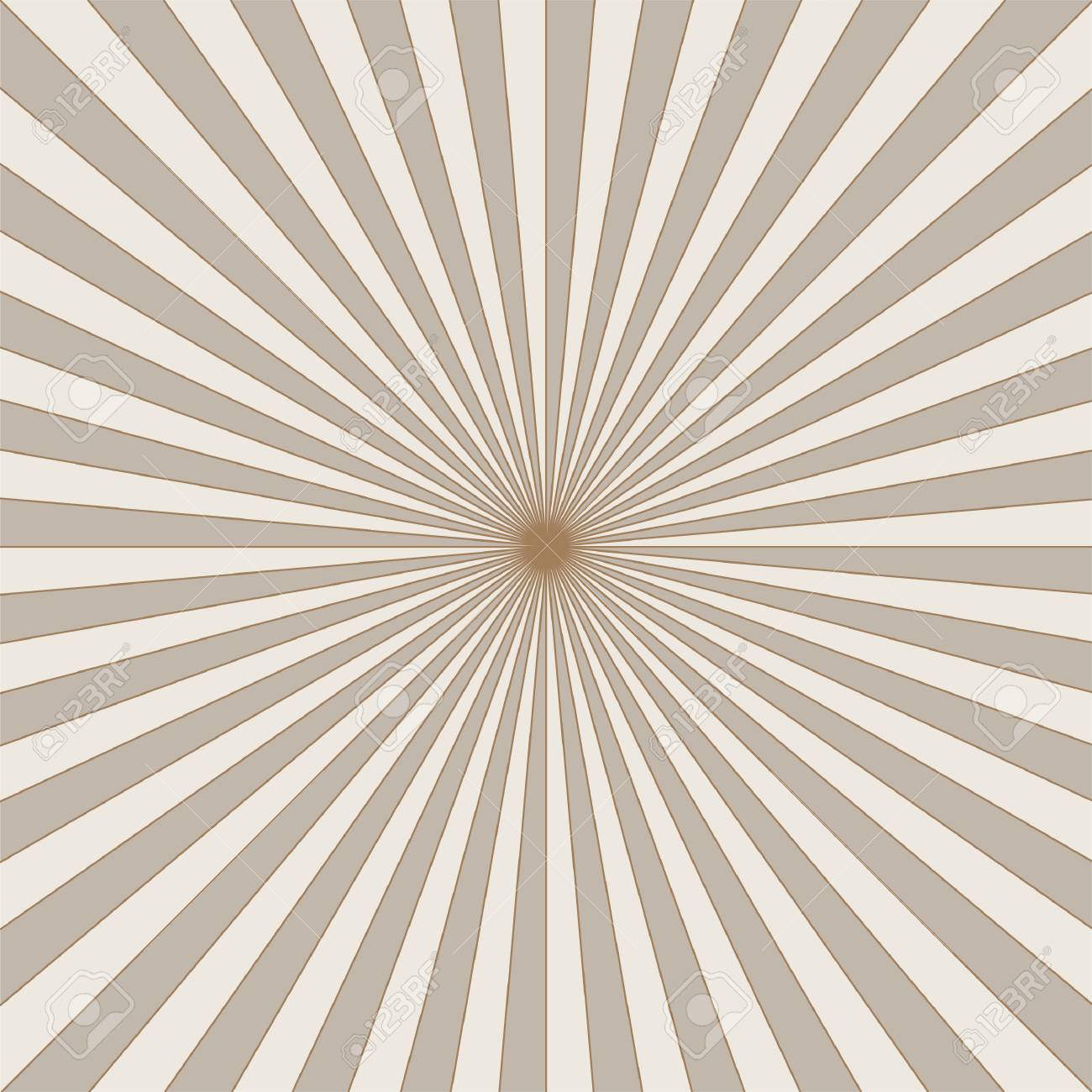 Striped Retro Background With Radiating Rays Burst Vector