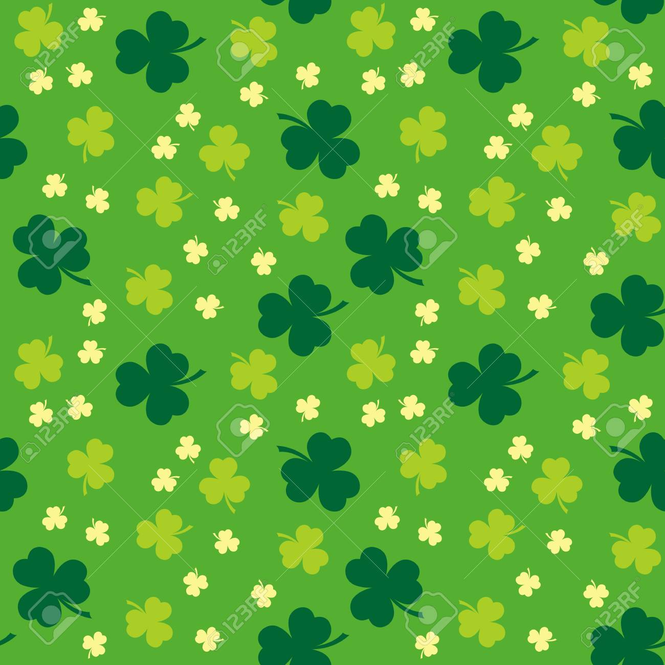 Shamrock Clover Cut Paper With Shadow Banner Or Background St